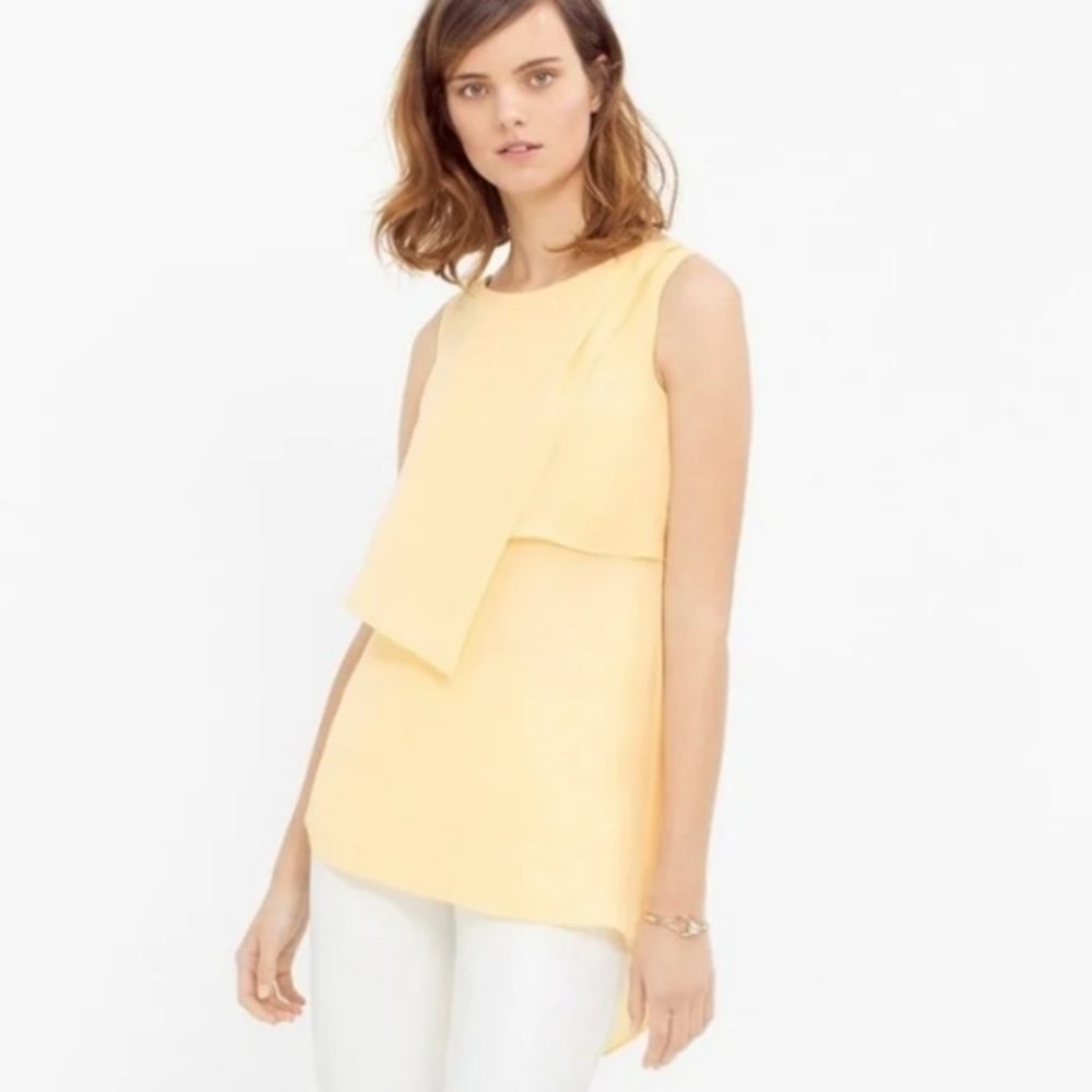 White House Black Market (WHBM) Sleeveless Yellow Shell Blouse. NWT. XXS